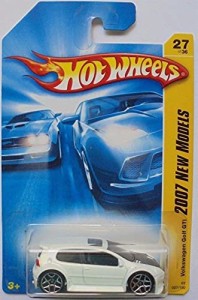 ホットウィール マテル ミニカー Hot Wheels Vw Golf GTI White 5y Wheels #27 1/64 2007