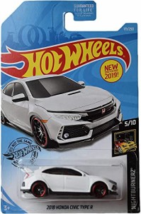 ホットウィール Hot Wheels 2018ホンダ シビック タイプR ナイトバナーズ5/10 171/250 ホワイト HONDA ビー