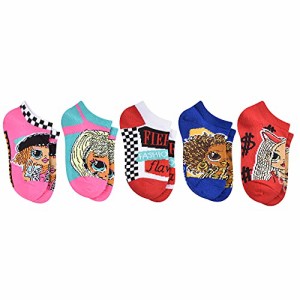 エルオーエルサプライズ 人形 ドール L.O.L. Surprise! Girls' OMG Dolls No Show Socks, Pink (5 Pa