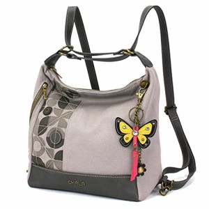 chala バッグ パッチ CHALA Retro Convertible Purse - Mini Keychain Butterfly Yellow - Gray