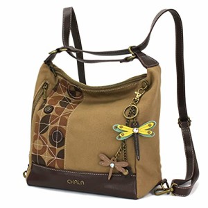 chala バッグ パッチ CHALA Retro Convertible Purse - Mini Keychain Dragonfly Yellow - Olive