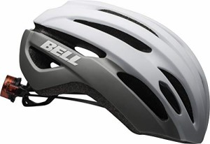 ヘルメット 自転車 サイクリング BELL Avenue LED Adult Road Bike Helmet - Matte/Gloss White/Gray (