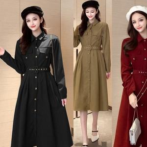 ウエストマーク ワンピース 冬 韓国 ファッション 冬服 レディース コーデュロイ シャツワンピース ウエストベルト フレアワンピース ミの通販はau Pay マーケット Vestito 商品ロットナンバー