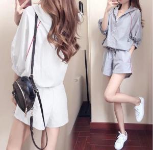 セットアップ ジャージ レディース 夏 韓国 ファッション 夏服 レディース ナイロンセットアップ ジップ パーカー ショートパンツ ハーフの通販はau Pay マーケット Vestito 商品ロットナンバー