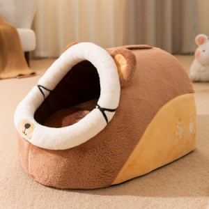 ペットベッド 猫 ペット ベッド ドームハウス ペットベッド ドーム型 ベッド ドーム ハウス ペットテント クッション付き ペット用寝袋 