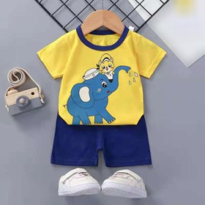 幼児服 パジャマ 寝巻き ルームウェア 子供服 綿100% 半袖 Tシャツ ショーツ 上下セット 部屋着 女の子 男の子 男女兼用 動物柄 涼感 可