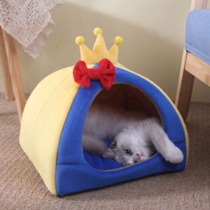猫ハウス 猫 犬 ベッド テント ドーム型 キャットハウス 通年 おしゃれ ねこハウス 小型犬 猫用 ペット用 かわいい 室内 犬 イヌ ネコ ク
