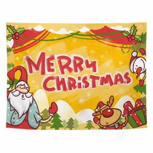 タペストリー サンタクロース お正月飾り 北欧風 クリスマス 飾り 壁掛け 窓の装飾 布ポスター 飾り付け 壁面装飾 パーティー 装飾布 プ