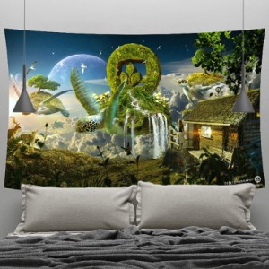 サイケデリック 魔法の森 タペストリー おとぎ話の森のタペストリー 壁掛け ファンタジー 布ポスター 多機能 自然風景タペストリー 寝室 