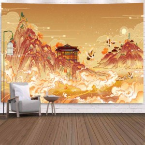 タペストリー 花鳥画 中国 中華風 山水画 掛け物 模様替え 飾り用 装飾用 飾り付け 壁画 装飾用品 アートポスター インテリア 部屋飾り壁