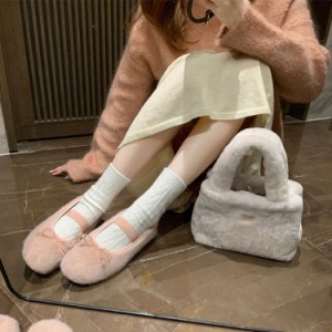 スクエアトゥパンプス リボン 走れるパンプス 歩きやすい バレエシューズ フラットシューズ 痛くない ぺたんこ靴 フラットパンプス 小さ