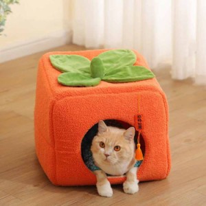 猫 ベッド 猫ハウス ペットベッド ドーム型 可愛い ふわふわ クッション ソファー 犬ハウス 犬小屋 保温防寒 柔らかい ソフト 滑り止め 