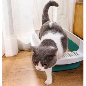 猫 トイレ におい対策 ペット用 猫砂 匂い対策 おしゃれ スコップ付き 清潔 M 30*36*17cm 猫 トイレ 匂い対策 おしゃれ 四角 大型 におい