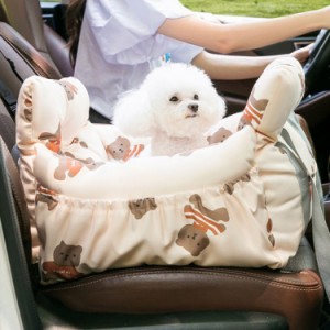 犬 車 ペット ドライブキャリーボックス 車載用 2way ペットベッド 車用ペットシート ペットキャリーバッグ ペット用ドライブシート 後部