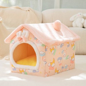 ペットベッド ドーム型 犬猫用 ペットハウス 2way 通年タイプ クッション付き 犬小屋 屋根付き 猫 テント おしゃれ 犬猫用 室内用 洗える