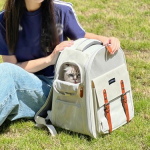 猫キャリー バッグ ペットキャリーバッグ ペットバッグ リュック ペットハウスリュック 猫用キャリーリュック 折りたたみ可 猫 犬 小型犬