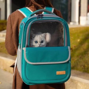 犬猫用 猫キャリーバッグ ペットキャリーバッグリュックなかなか便利 顔出し軽量 小型犬 リュックきゃりーバッグ 通気性 メッシュ 折りた