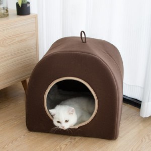 ペットベッド 猫 ペット ベッド ドームハウス ペットベッド ドーム型 ベッド ドーム ハウス ペットテント ペット用寝袋 ペット用品 保温