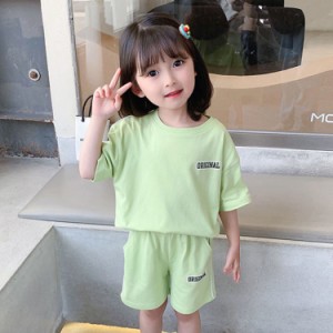 子供 パジャマ 女児 半袖tシャツ ハーフパンツ 上下セット 女の子 2点セット トップス ショートパンツ ガールズ 可愛い スポーツ カジュ