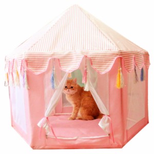 猫テント ペットテント キャットハウス 猫ベッド 犬ベッド ドーム 猫小屋 グッズ 猫 テント 犬 テント 室内 夏 春 軽量 折りたたみ 洗え