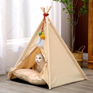 犬小屋 ドーム型ベッド 猫 テント 犬 テント ペットハウス キャット ベッド マット 可愛い ペット用テント 室内用 夏 秋 全年使用可能 ふ