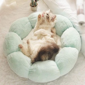 ふわもちドーナツ ペットベット フワフワ ペットハウス イヌ ねこ 小型犬 中型犬 丸型ベット 花型ベッド ペットベッド 犬ベッド 猫ベッド
