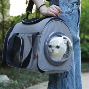 ペットキャリーバッグ 手提げ ショルダー 宇宙船カプセル型 折りたたみ 猫用 小型犬用 通気性 臭気がない 引っ掻き傷に強い 車載 ドライ