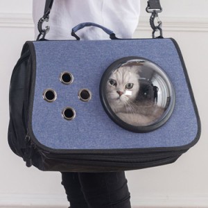 ペットキャリーバッグ 手提げ ショルダー 宇宙船カプセル型 折りたたみ 猫用 小型犬用 通気性 臭気がない 引っ掻き傷に強い 車載 ドライ