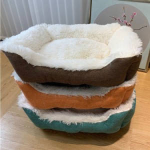 洗える犬 ベッド 猫 ベッド 小型犬用ベッド クッション ポリエステル ふわふわ 暖かいベッド 家の装飾 コーディネート可能 寒い冬の夜 ペ
