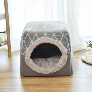 ペットベッド 小屋 ハウス 2WAYハウス クッション付き ドーム型 犬 猫 ペットハウス ペットベッド ペット小屋 ペットハウス 2WAYハウス 