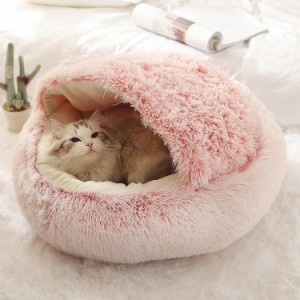 ペットベッド 猫ベッド 寝袋 ラウンドベッド ペット クッション ふわふわ ソファ 猫 壺型 おしゃれ 小型犬用 ドーム型ベッド 小型犬 寝床
