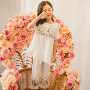 [QSSNY]女の子 パジャマ キッズ 寝巻き 子供服 tシャツ 上下セット 前開き 男の子 部屋着 ルームウェア 春夏秋冬 半袖 修学旅行 女子 お