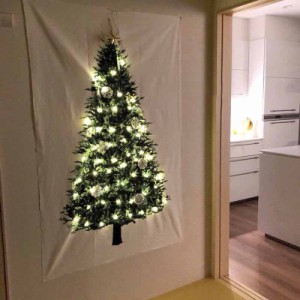 クリスマスツリー タペストリー クリスマス 装飾 洗濯可 クリスマス タペストリー 飾り 布 壁に飾れるクリスマスツリーけ パーティー壁 