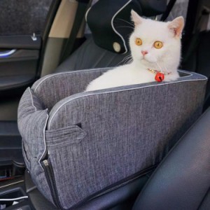 車用 ドライブボックス 猫 犬 小型犬 アームレスト ドライブボックス車用ペットシート 折り畳み可小型犬用 中型犬用 ドライブ用品カーシ