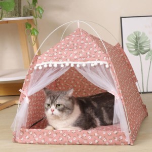 ペットテント ペットベッド 犬小屋 メッシュ 犬 猫 アウトドア キャンプ 夏用 小さい 2way おしゃれ 室内 マット ペットコット ペット用