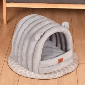ペットハウス 猫ハウス 猫用ベッド ドーム型 暖房 エアコン適応 ベッドマット ドーム型ペットベッド 犬小屋 快適 柔らかい 水洗え 暖かい