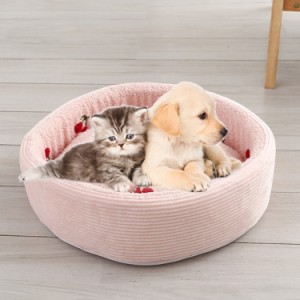 ペットベッド 猫ベッド 犬 クッション 丸型 洗濯可能 小型犬用 通年適用 耐噛み 小中型犬ベッド ぐっすり眠る 猫 犬 子犬 子猫 うさぎ ペ