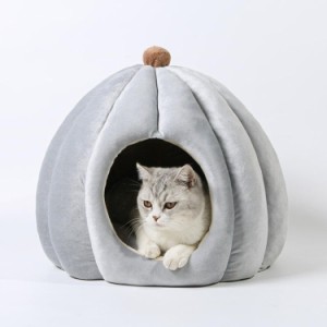 猫ハウス 猫用ベッド ドーム型 暖房 エアコン適応 ベッドマット ペットハウス ペットベッド 犬小屋 快適 柔らかい 水洗え 暖かい ペット