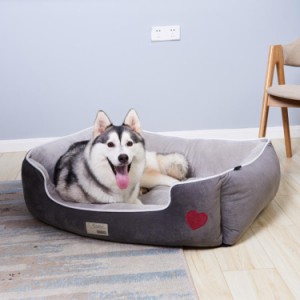 犬 ベッド ペットベッド ペットソファー ペットクッション 枕付き クッション性が 高反発 ふわふわ 柔らか あったか 寒さ対策 高齢犬 子