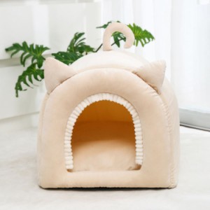 猫ハウス 冬 猫用ベッド 猫 ドーム型 ベッド 犬小屋 可愛い 柔らか 水洗え 滑り止め 暖かい 小型犬 キャット ペット小屋 室内用 クッショ