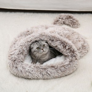 猫ベッド 猫の家 ペット用寝袋 猫用寝袋 可愛い ふわふわ 暖かい 柔らかい 寝床 冬用 室内用 キャットハウス ペットハウス 猫用寝袋 休憩