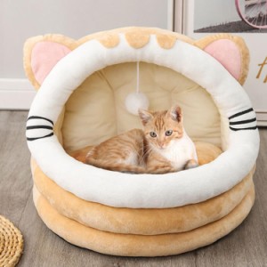 猫 犬 ハウス ペット ベッド ドーム型 犬猫 寝袋 キャットハウス 猫用ベッド クッション ペットハウス 滑り止め 寒さ対策 あったか 冬用 