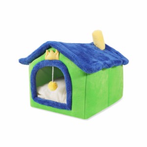 猫ハウス ペット用寝袋 キャットハウス 冬 ドーム型 寒さ対策 ペットベッド ペットクッション 暖かい ふわふわ 犬小屋 猫の家 犬猫兼用 