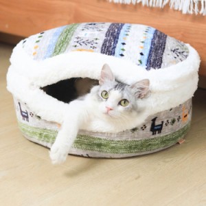 ペットベッド キャットハウス 冬用 猫ハウス ドーム型 洗える 猫用ベッド 犬 猫 ベッド 犬小屋 可愛い 柔らか 滑り止め 小型犬 キャット 