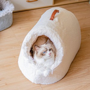 ペットベッド 犬 猫 ベッド 猫ハウス ドーム型 キャットハウス 冬 可愛い 暖房 エアコン適応 ペットクッション ペットハウス 犬小屋 休憩