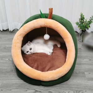 ドーム型 犬 猫 ベッド 猫ハウス ドームハウス マット キャットハウス ペットハウス ペットベッド 冬用 暖かい 折りたたみ ペット マット