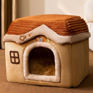 犬小屋 冬用 ドーム型 小型犬 猫 ベッド ペットベッド ペット用寝袋 キャットハウス ペットハウス ペットマット猫ハウス あったか 洗える