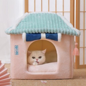 犬小屋 猫ハウス 冬 ペットベッド 秋冬用 犬 猫 ベッド ドーム ペットハウス 犬 キャットハウス ペットベッド ドーム型 2way 大きめ 猫用