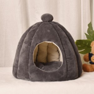 ペットベッド 猫 犬 ベッド ペットハウス ドーム型 ふわふわ 可愛い 犬小屋 柔らかい クッション付き ソフト 滑り止め 洗える 寝床 暖か