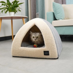 ドーム型 ペットベッド ペットハウス 猫 犬 ベッド ハウス 冬用 おしゃれ ハウス 暖かい ペット ふわふわ 可愛い 猫ハウス 犬用ベッド ネ